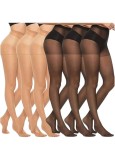 Set 6 bucati ciorapi dama, 3 Negri + 3 Culoarea pieli