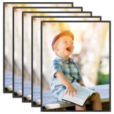 Cumpara ieftin Rame foto colaj pentru perete, 5 buc., negru, 50x60 cm, MDF