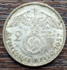 (A1014) MONEDA DIN ARGINT GERMANIA - 2 REICHSMARK MARK 1937, LIT. A, NAZISTA, Europa