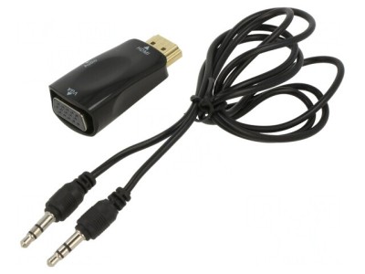 Convertor D-Sub 15pin la HDMI Negru foto