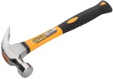 Ciocan Tolsen GRIPro, Varf Curbat, 450g, Maner Fibra Sticla, Otel Forjat, Tratament Termic, Constructii, Durabil