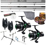 Set Pescuit Boilie CXP Smart Double: 2 Lansete Carp Expert, 2 Mulinete Smart Runner, Rod Pod, Senzori, Swingeri, Accesorii
