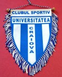 Fanion fotbal - CS "UNIVERSITATEA" CRAIOVA (dimensiuni 27x18 cm)