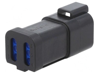 Conector cablu-cablu PX0 tată 6 pini negru foto