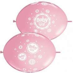 Baloane Latex Quicklink (Cony) Roz Baby girl, 12&amp;quot;, Qualatex 42702, 10 buc foto