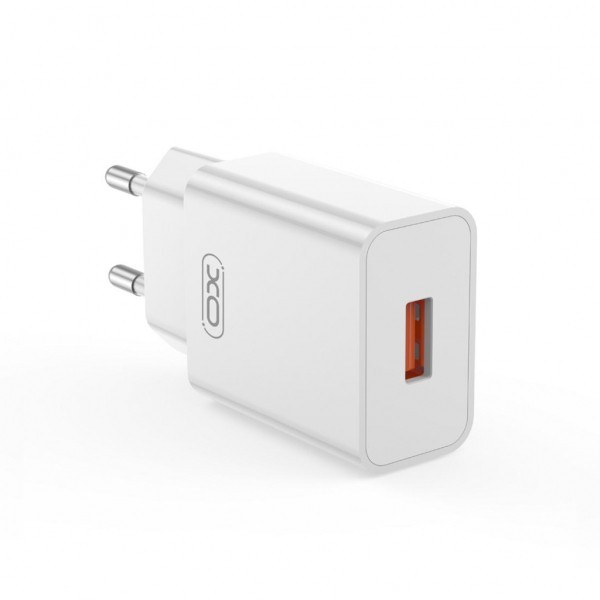 Incarcator Retea XO Design L127, 18W, 3A, 1 x USB-A, Alb