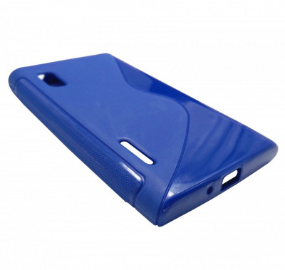 Husa silicon S-case albastra pentru LG Optimus L5 E610/E612 foto