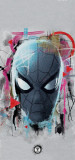 Sticker decorativ, Masca Spider Man, Gri, 85 cm, 8743ST