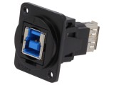 Adaptor USB A-B soclu, USB 3.0, metal, CLIFF - FT