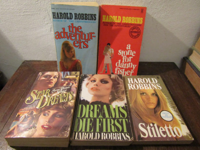 Pachet 5 romane de aventură / romance de Harold Robbins &amp;icirc;n limba engleză foto