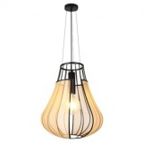 CORP ILUMINAT CU SOCLU E27 420X500MM - NEGRU MAT/BEJ