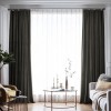 Draperie din catifea blackout cu rejansa din bumbac tip fagure, Madison, 200x225 cm, densitate 700 g/ml, Pine Tree, 1 buc