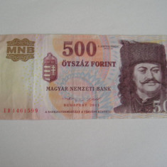 M1 - Bancnota foarte veche - Ungaria - 500 forint - 2012