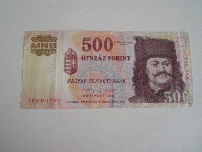 M1 - Bancnota foarte veche - Ungaria - 500 forint - 2012 foto