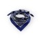 Batic bumbac, imprimeu floral, 70 x 70 cm Bleumarin