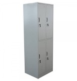 Dulap Vestiar Metalic Premium Asamblat PLUS 4 Usi (2x2) 600x500x1800mm Gri