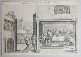 Richard Verstegen &quot;Tormenta in carceribus inflicta&quot; gravura veche cca 1584-86, Istorice, Cerneala, Altul