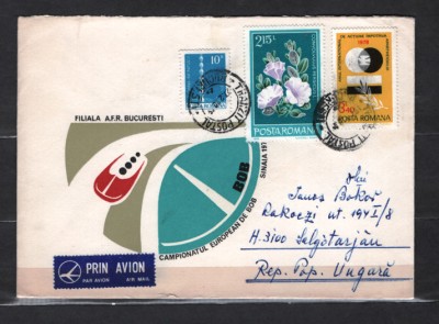 ROMANIA 1978 - SPORT, BOB. FLORI. PLIC CIRCULAT, Y17 foto