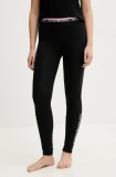 Emporio Armani Underwear jambiere de lounge femei, culoarea negru, cu imprimeu, EW000414 AF10883