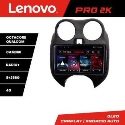 Navigatie Nissan Micra 2010-2014 Android radio gps internet 8 core QLED 2K 8+256 360 Lenovo CarStore Technology foto