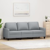 Cumpara ieftin Canapea cu 3 locuri, gri deschis, material 180CM textil