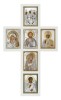 Crucifix Iisus 52 x 31 cm argint