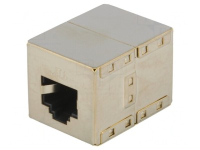 Adaptor Soclu Ecranat RJ45 8P8C x2 foto