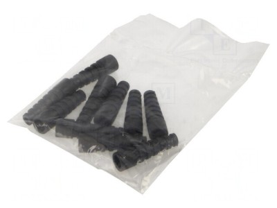 Manşon Negru RG58 pentru Mufe BNC, Set 10 Buc. foto