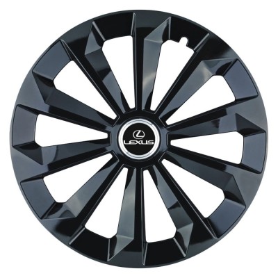 Set 4 Capace Roti 14 inchi (R14) Fame Negru, Compatibile Cu Lexus foto
