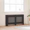 VidaXL Mască pentru calorifer, negru, 152 x 19 x 81,5 cm, MDF