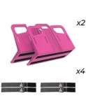 Set Organizator portbagaj pentru fixare bagaje 2buc si 4 curele Stayhold Roz