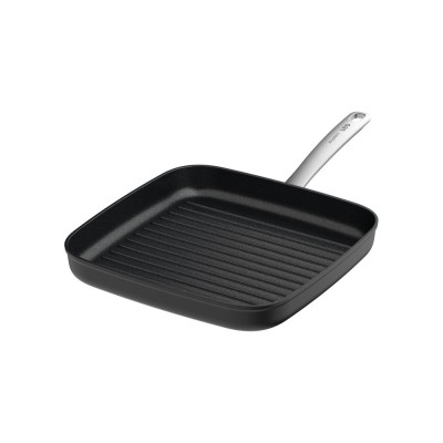 Tigaie Grill BergHOFF Graphite, 28 cm, 2.6L, Strat ceramic antiaderent, Aluminiu reciclat, Negru/Argintiu HighLine Cooking foto