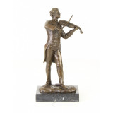 Cantaret cu vioara - statueta din bronz pictat pe soclu din marmura FA-26, Religie