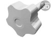 Buton Reglare Filet M8 Negru &Oslash;32mm
