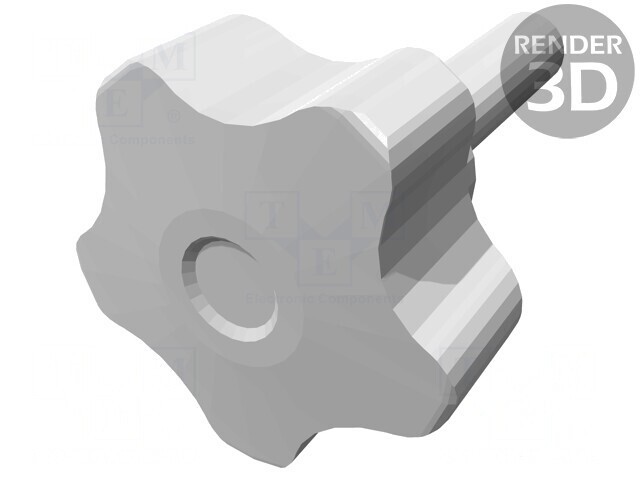 Buton Reglare Filet M8 Negru &Oslash;32mm