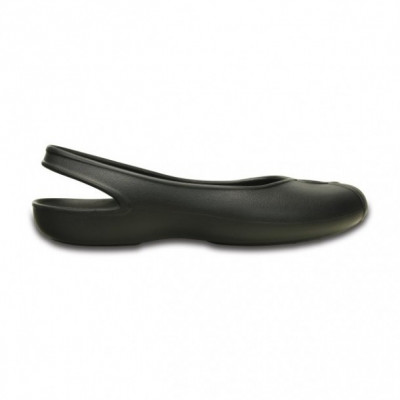 Balerini Crocs Olivia II Flat Negru - Black foto