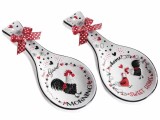 Cumpara ieftin Set 2 suporturi linguri Gaina ceramica multicolora 24x10.5 cm