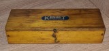 Cutie Lemn Vintage Kennet Saunderson &amp; Costin Ltd goală pentru Calibre de Filet / Filetom&egrave;tre Instrument Inginerie Retro Colectii