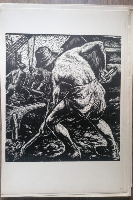 Plansa Gravura Fecht Muncitor foto