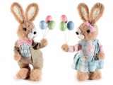 Cumpara ieftin Set 2 figurine Iepurasi Paste textil 11x9x25.5 cm