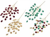 Set 4 crengute decorative acril multicolor 31 H