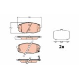 TRW set placute frana, frana disc