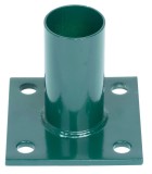 Talpa metalica pentru stalp rotund 48 mm, verde RAL6005, ancorare