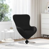 Scaun tip ou, negru, textil