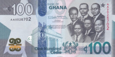 Bancnota Ghana 100 Cedis 2019 - P50 UNC foto