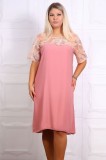 Rochie Eleganta Ligia Roze - 56Marimea