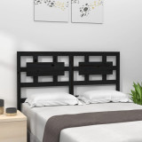 Tăblie de pat, negru, 185,5x4x100 cm, lemn masiv de pin, vidaXL