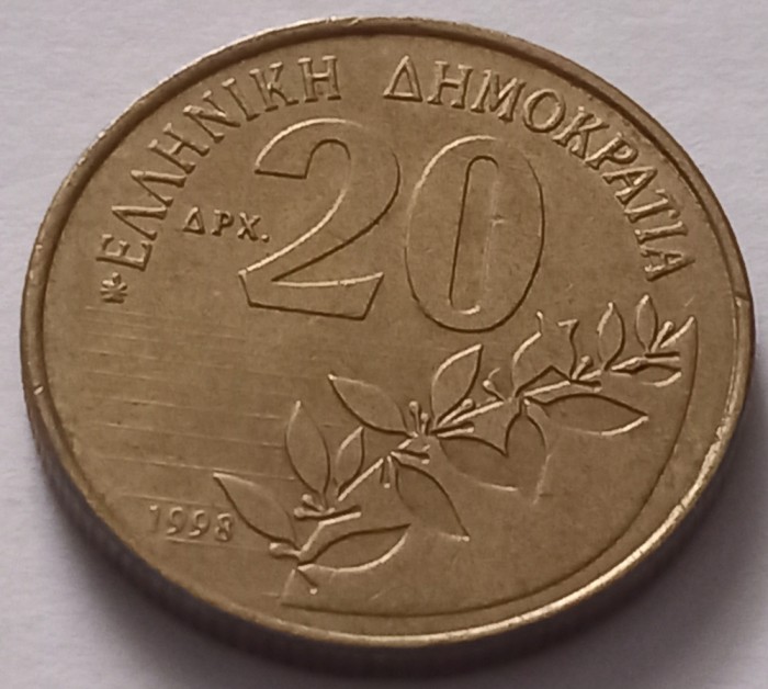 Grecia , 20 Drahme 1998