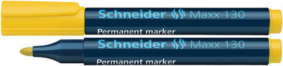 Permanent Marker Schneider Maxx 130, Varf Rotund 1-3mm - Galben foto