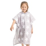 Poncho Baie Copii Homelevel 4-7 Ani, Bumbac Gri - Halat Plaja/Piscina, Universal